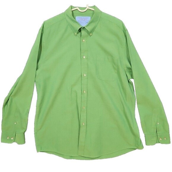 Saddlebred Vintage Oxford Green Button Up XL Rugged Work Shirt - Picture 1 of 13